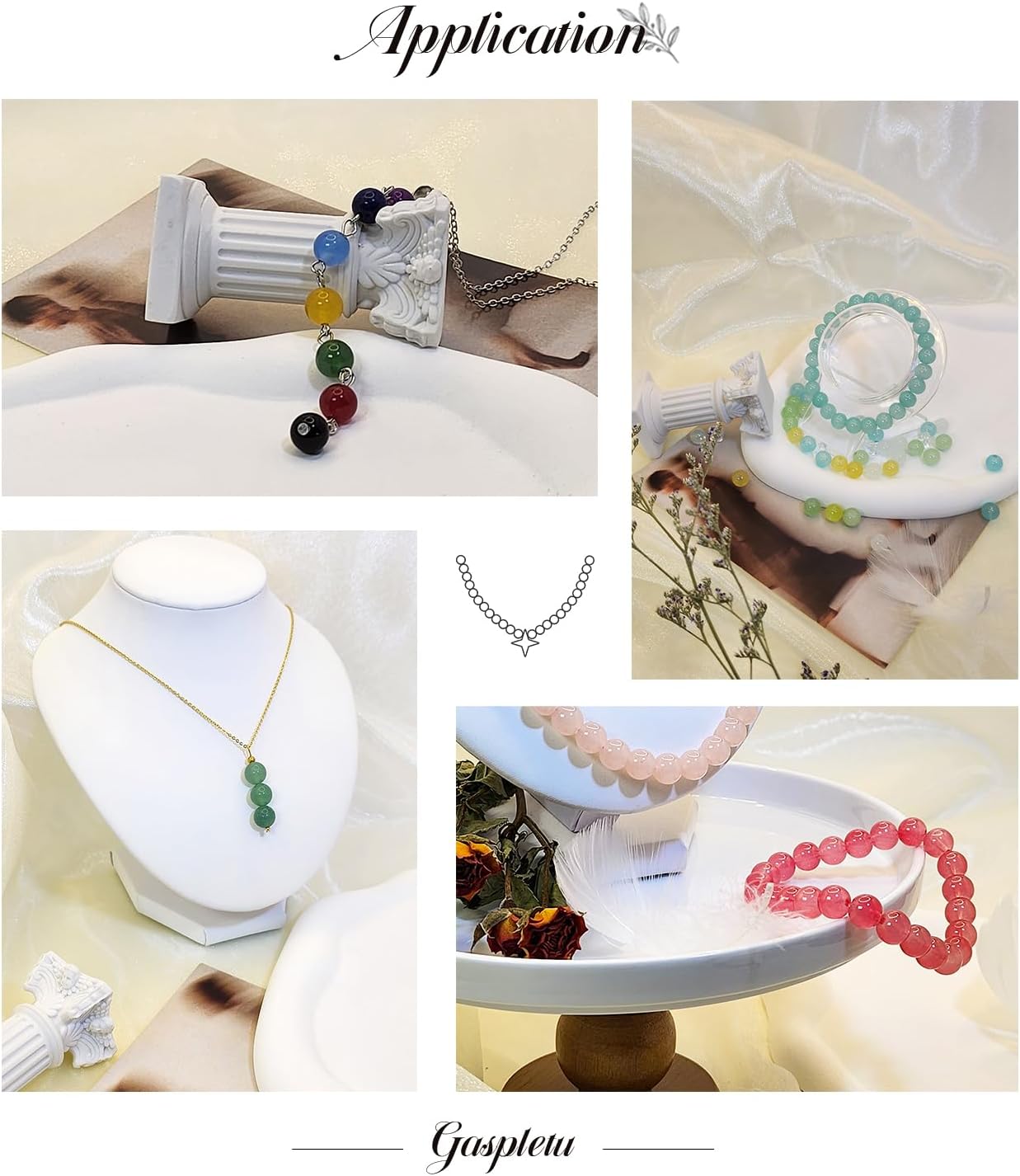 1200PCS 8mm Glass Beads for Jewelry Making, 24 Colors Crystal Beads Bracelets Making Kit, 2 Box Round Beads Suitable for Beginners - Image 3