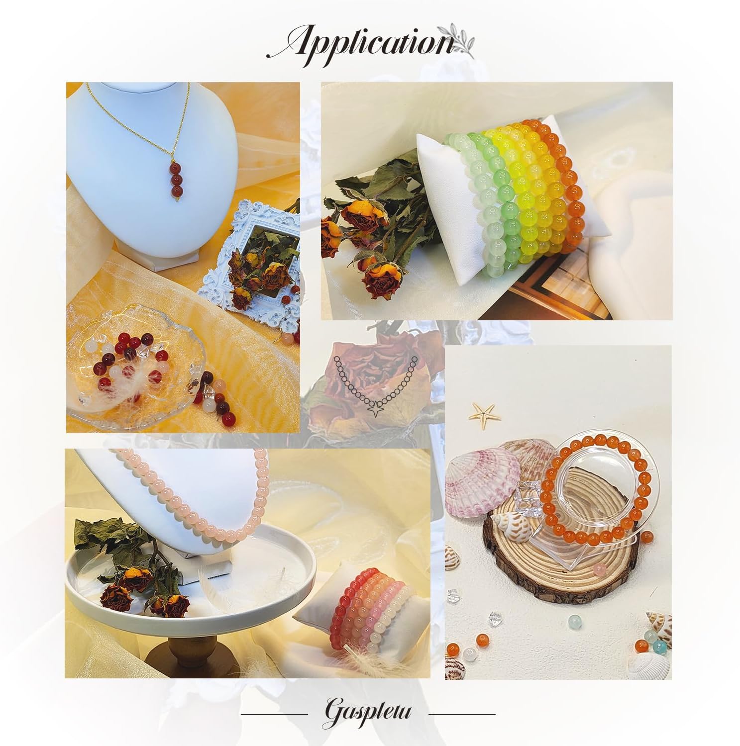 1200PCS 8mm Glass Beads for Jewelry Making, 24 Colors Crystal Beads Bracelets Making Kit, 2 Box Round Beads Suitable for Beginners - Image 4
