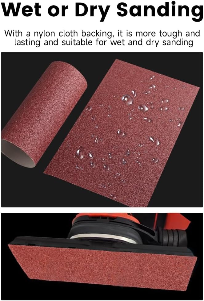 Emery Cloth Roll,4 Grits 1'' x 20FT Abrasive Sandpaper Roll with Dispenser,150 240 320 400 Grit Sand Assortment,Sanding Paper & Sand Paper Sheets for Metal Auto Wood Dry & Wet Polishing(4Rolls 20FT) - Image 5